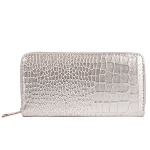 Multi-Function Zip Around Brown Clutch Wallet
